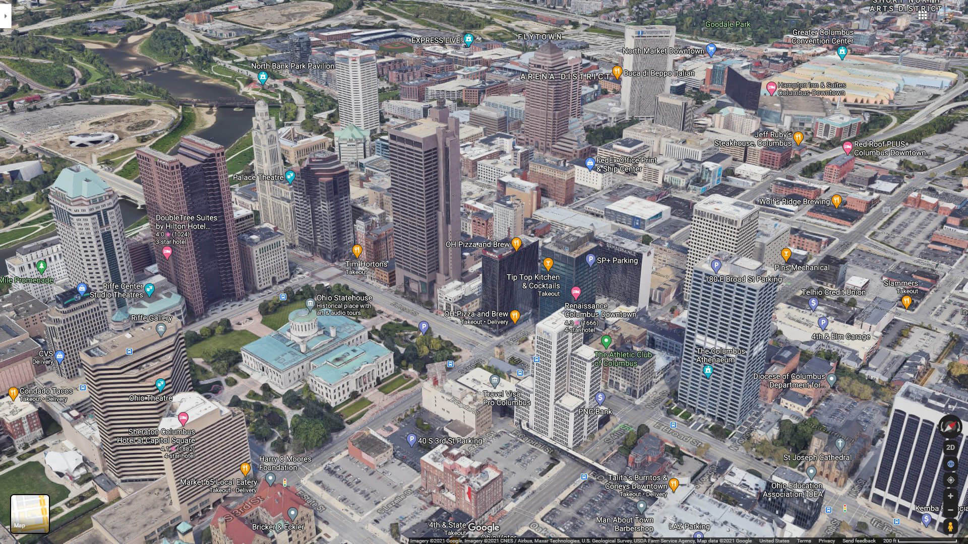 Rendered image of the Ohio Statehouse in Columbus